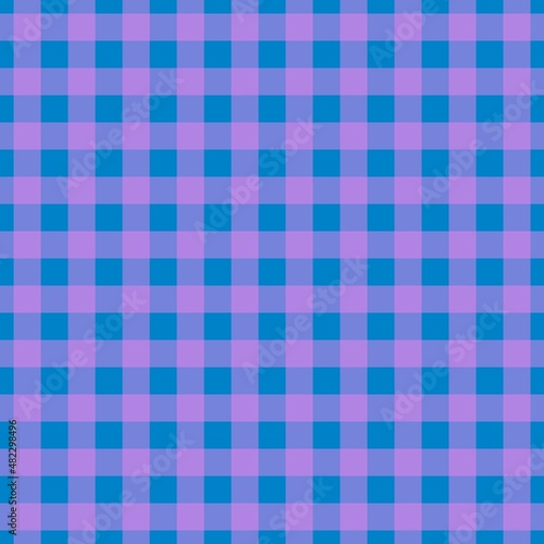 Plaid pattern. Blue on Violet color. Tablecloth pattern. Texture. Seamless classic pattern background.