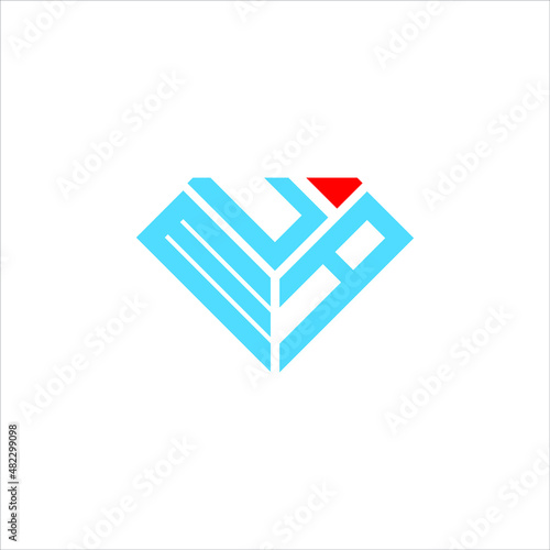MUA letter logo creative design. MUA unique design
