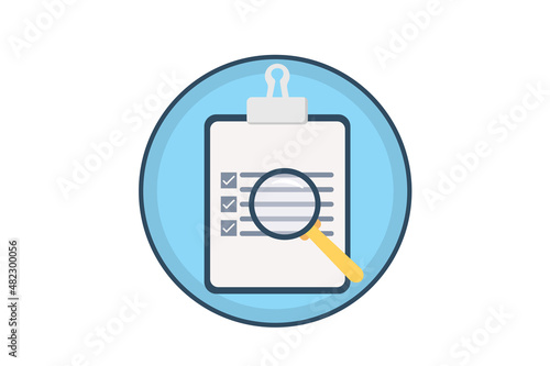 Search Memo Vector Icon on white background for website, application, printing, document, poster design, etc. vector EPS10