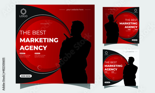 Digital marketing agency and business social media with the Instagram post design template,
Minimalist gradient color Social medial post, Holiday, travel, business agency
Instagram stories and post