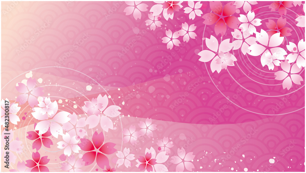 春 桜 花びら 背景 Stock Vector Adobe Stock