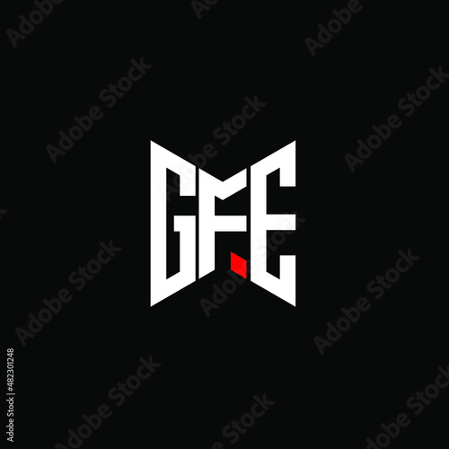 GFE letter logo creative design. GFE unique design photo