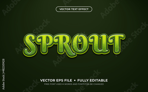 Sprout Editable Vector Text Effect.