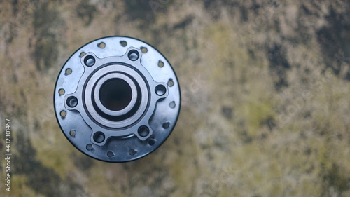 Photos Bicycle rear hub, freehub shown from the side of brake disc flange, selected foc