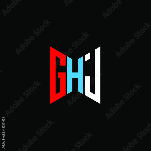 GHJ letter logo creative design. GHJ unique design photo