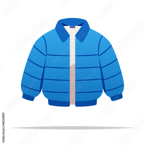Puffer jacket vector isolated illustration