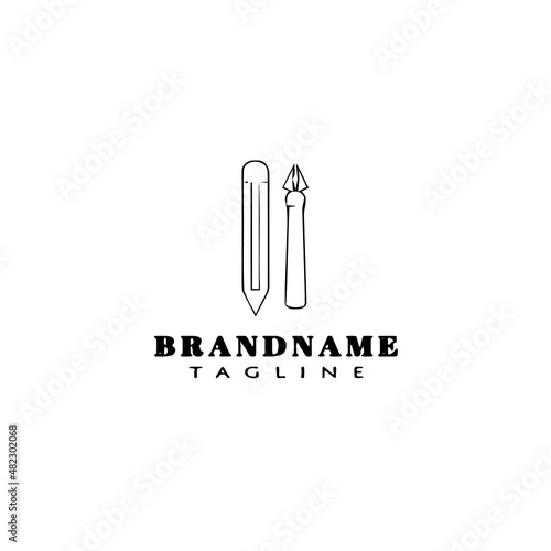 pencil logo icon design template vector illustration