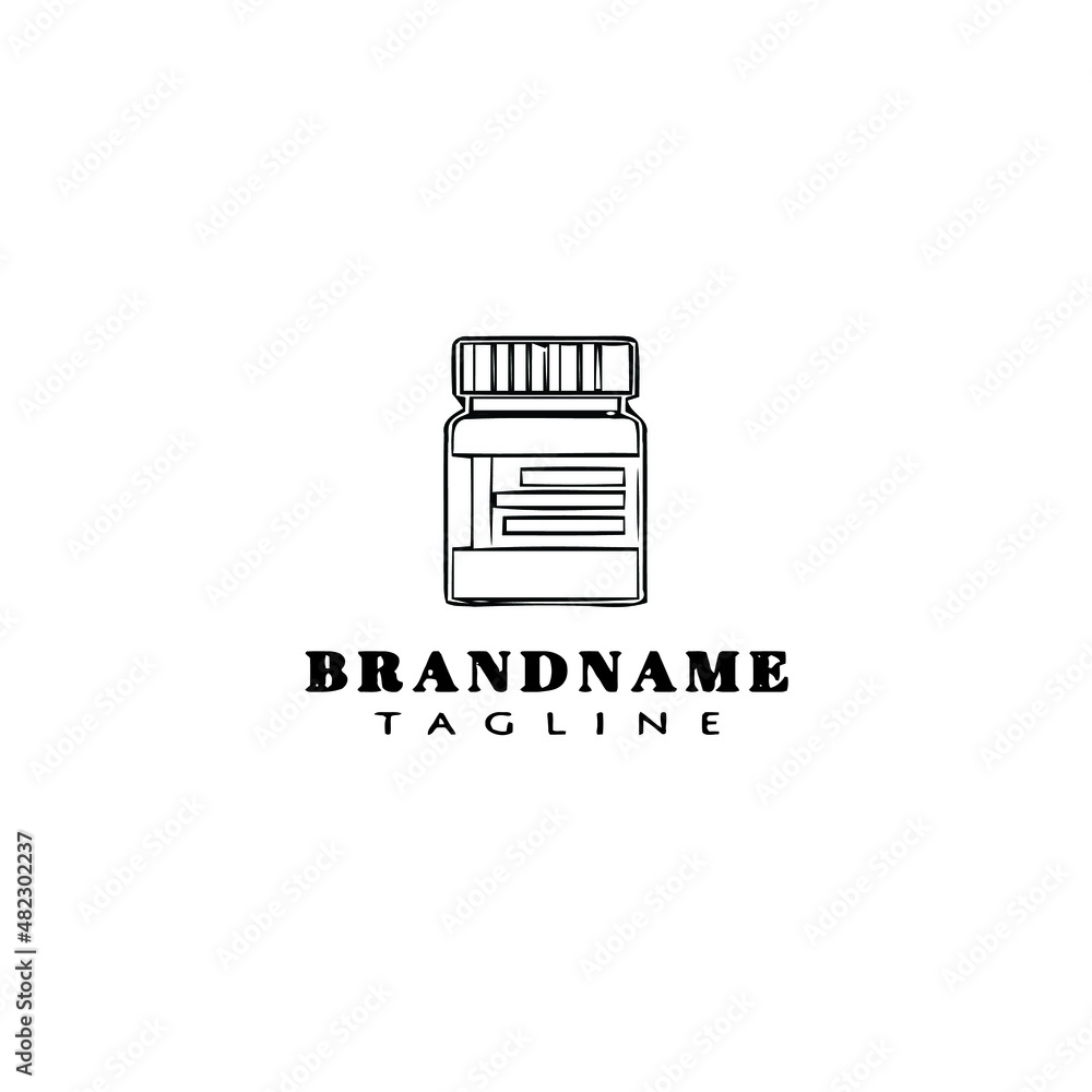 pill bottle or box logo icon cartoon design vector illustration pill bottle or box logo icon cartoon design vector illustration