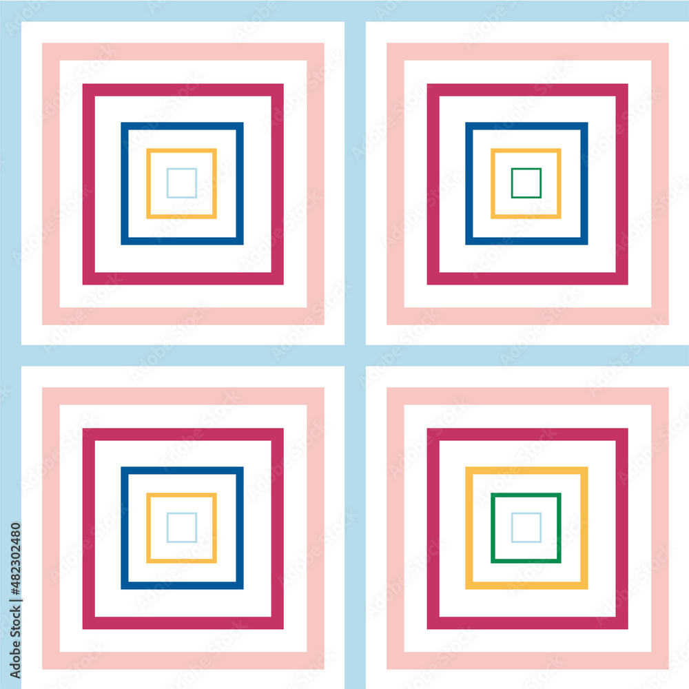 Stunning, trendy seamless pattern of colored objects in a simple flat style. For children s clothing, fashionable fabrics, home decor, backgrounds, postcards and templates, packaging, paper Stunning, trendy seamless pattern of colored objects in a simple flat style. For children s clothing, fashionable fabrics, home decor, backgrounds, postcards and templates, packaging, paper