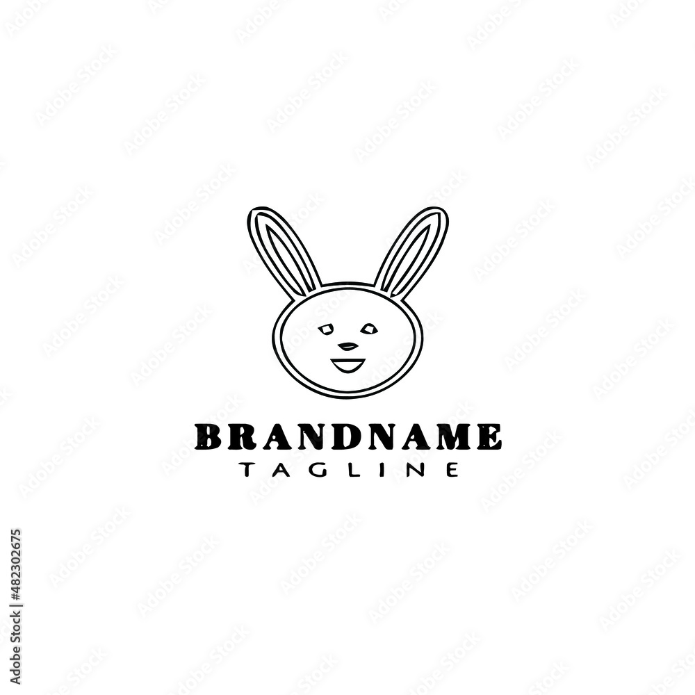 cute rabbit logo cartoon icon vector cute rabbit logo cartoon icon vector