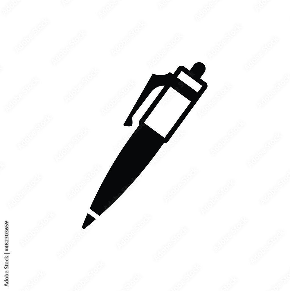 Pen icon vector isolated on white, sign and symbol illustration. Pen icon vector isolated on white, sign and symbol illustration.