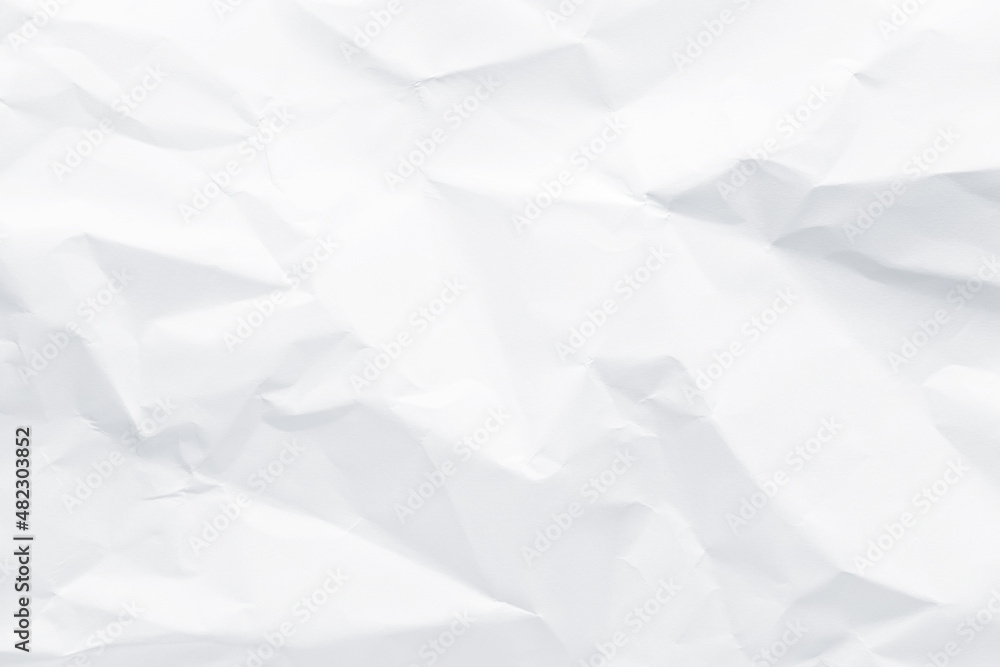 Fototapeta premium White crumpled paper texture background.