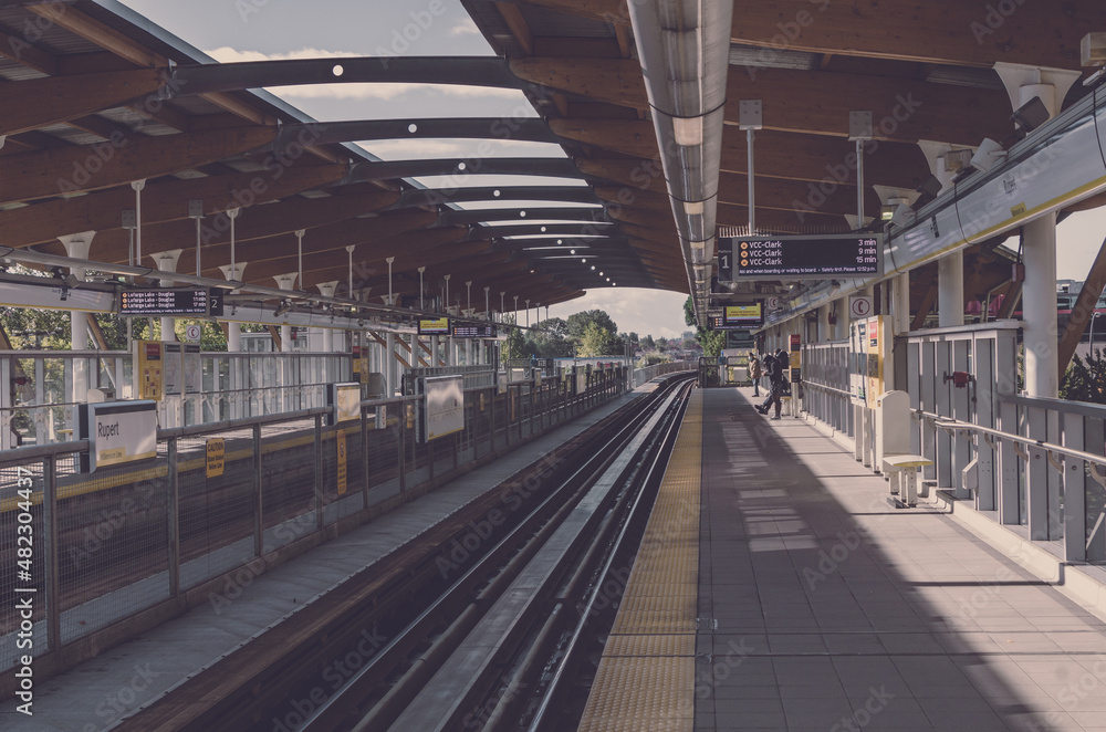 Skytrain station in Vancouver