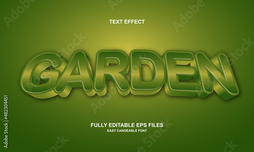 Fototapeta Naklejka Na Ścianę i Meble -  garden text effect editable