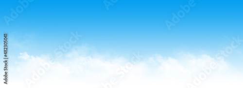 Blue sky with clouds wide background