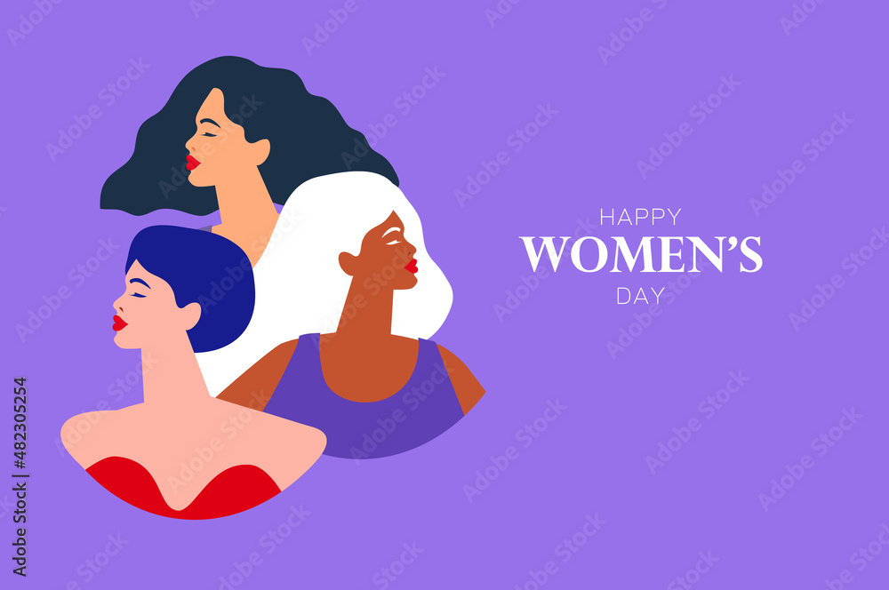 Three women of different cultures dancing or standing together. Women's friendship. Happy Women's day. Mother's Day. Venera, Venus female Body positive. Spring Summer time. Swimsuit. Three women of different cultures dancing or standing together. Women's friendship. Happy Women's day. Mother's Day. Venera, Venus female Body positive. Spring Summer time. Swimsuit.