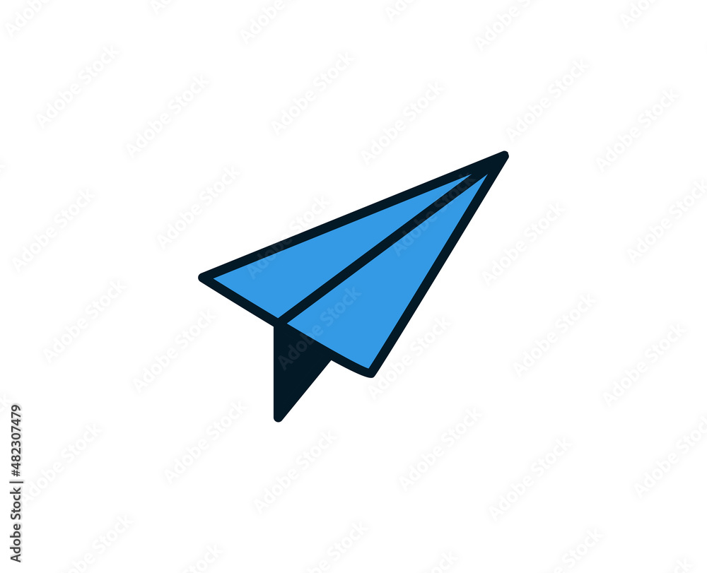 Paper airplane line icon. Vector symbol in trendy flat style on white background. Commerce sing for design.