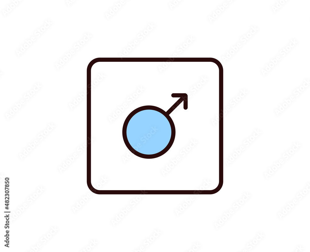 Gender line icon. High quality outline symbol for web design or mobile app. Thin line sign for design logo. Color outline pictogram on white background Gender line icon. High quality outline symbol for web design or mobile app. Thin line sign for design logo. Color outline pictogram on white background