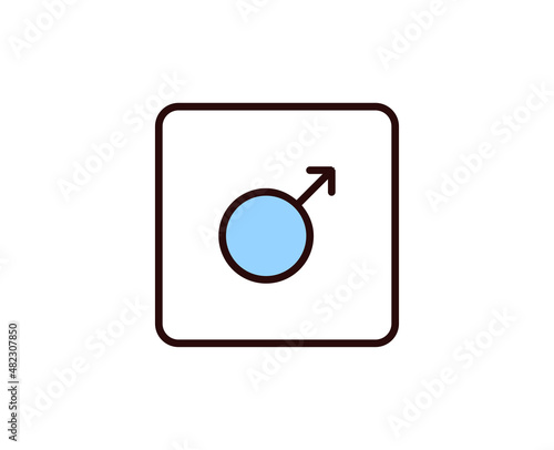 Free Download Gender line icon. High quality outline symbol for web design or mobile app. Thin line sign for design logo. Color outline pictogram on white background - GFXLoad