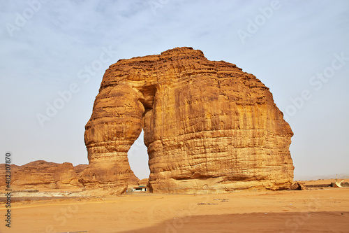 Stone Elephant in the desert close Al Ula, Saudi Arabia
