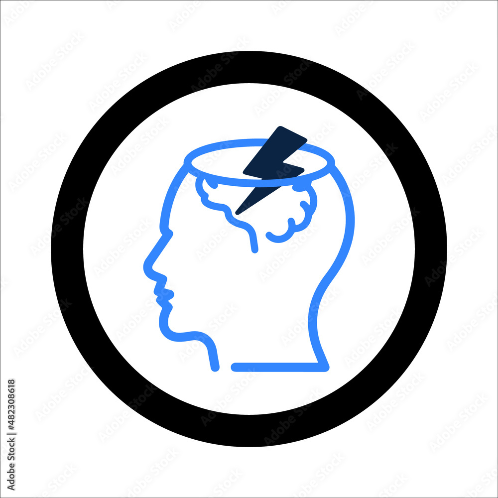 Human Brain Crack or Storming icon Human Brain Crack or Storming icon