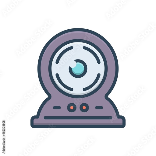 Color illustration icon for livecam