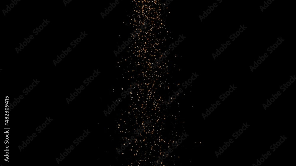 Golden Confetti 4K With Alpha Matte Golden Confetti 4K With Alpha Matte
