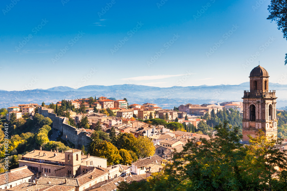 view of Perugia with City Wall