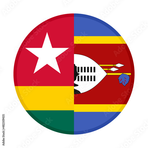 Free Download round icon with togo and swaziland flags. vector illustration isolated on white background - GFXLoad