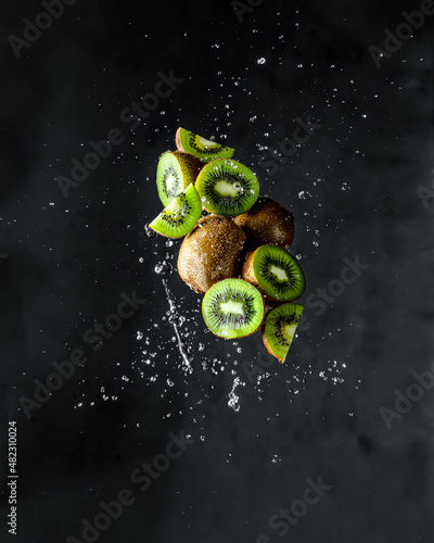 kiwi fruit in water