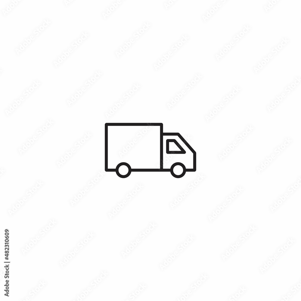Truck, Lorry Icon Vector in Line Style for Web or Mobile App Truck, Lorry Icon Vector in Line Style for Web or Mobile App