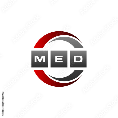MED Letter Initial Logo Design Template Vector Illustration