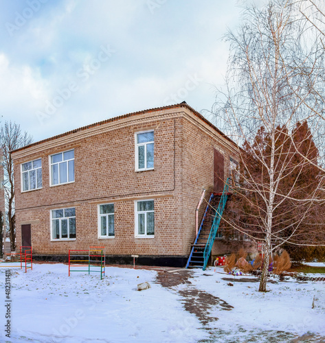 Rural kindergarten two-story Ukraine