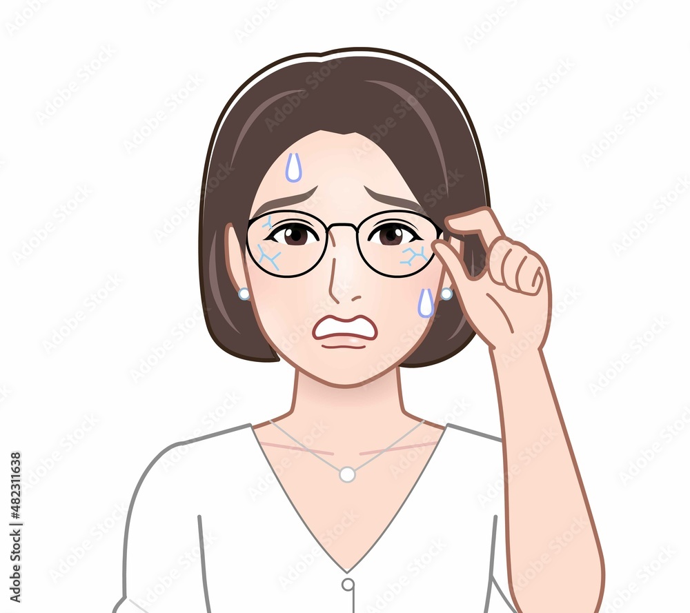 メガネが割れている人 メガネが割れている人