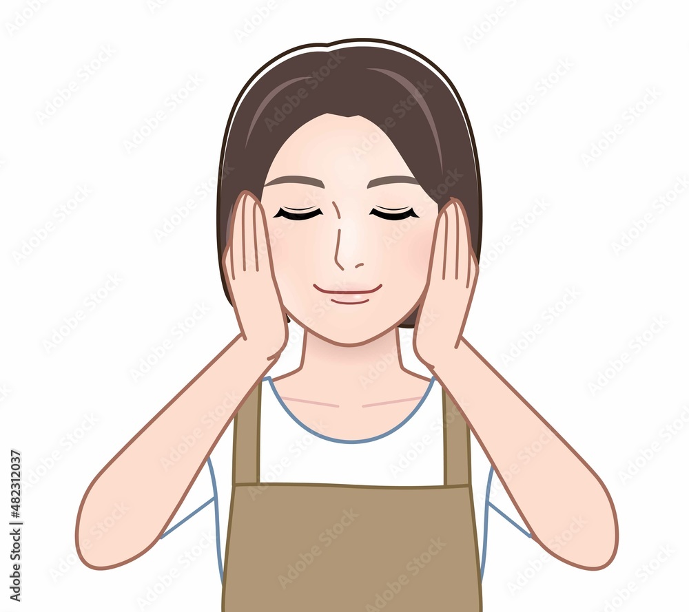 耳をふさいでいる人 耳をふさいでいる人
