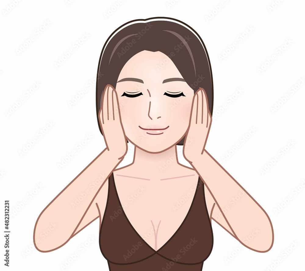 頭を抱えている女性