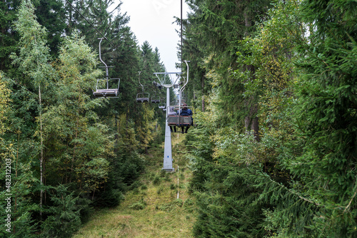 Cable car in the Giant Mountains near the town of Karpacz.
