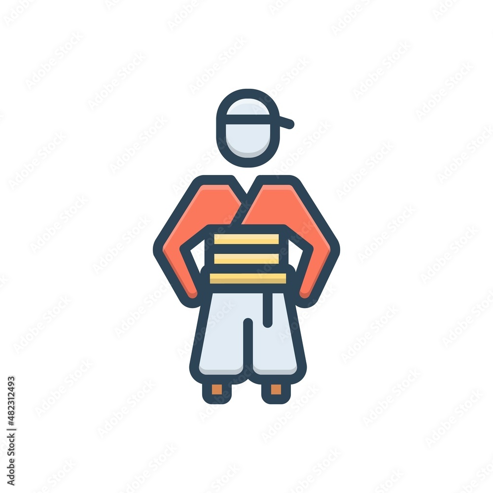 Obraz premium Color illustration icon for korean