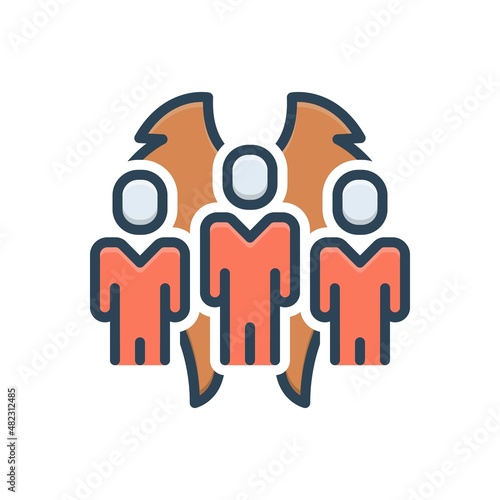 Color illustration icon for guardian