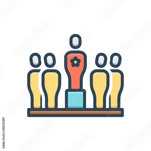 Color illustration icon for impressive