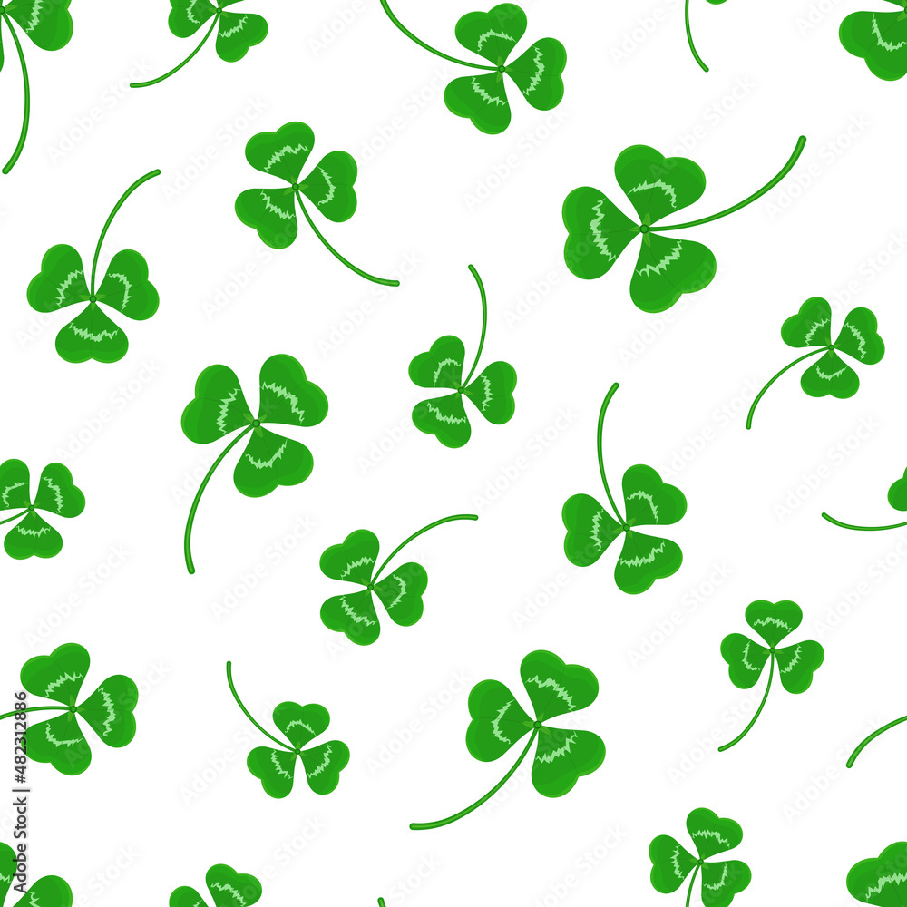 Clover shamrock vector seamless pattern Clover shamrock vector seamless pattern