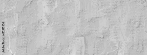 White concrete wall as background, gray cement plaster. Wall texture for background. Brush scratches on the wall, 