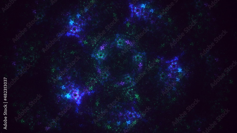 Fototapeta premium 3D rendering abstract technology fractal background