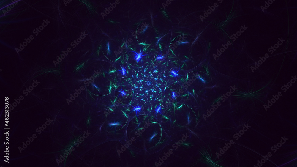 3D rendering abstract technology fractal background 3D rendering abstract technology fractal background