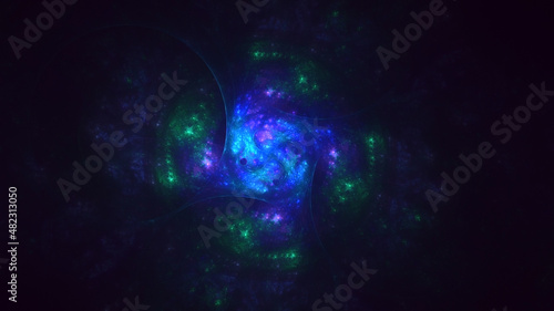 3D rendering abstract technology fractal background