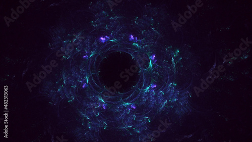 3D rendering abstract circle light background