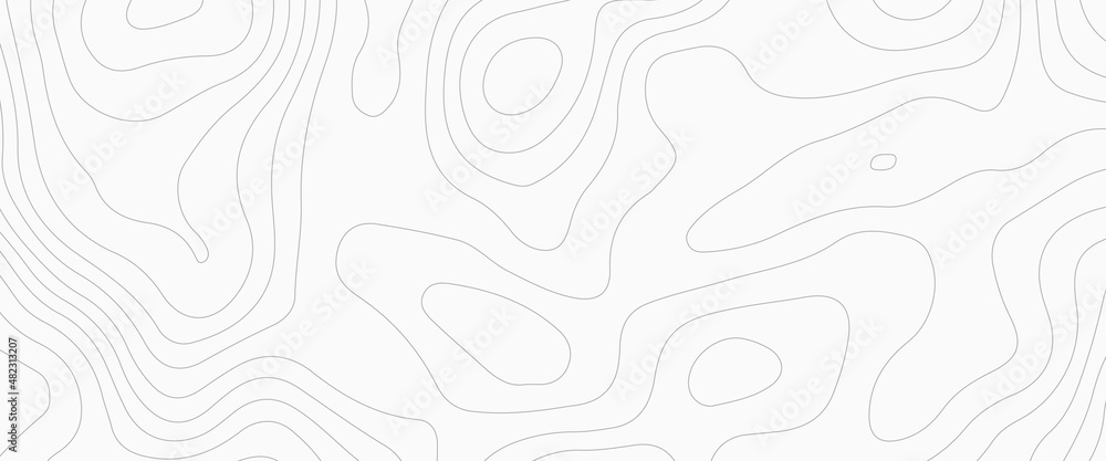 Fototapeta premium Topographic Map Seamless Pattern, vector illustration of topographic line contour map, black-white design, Luxury black abstract line art, 