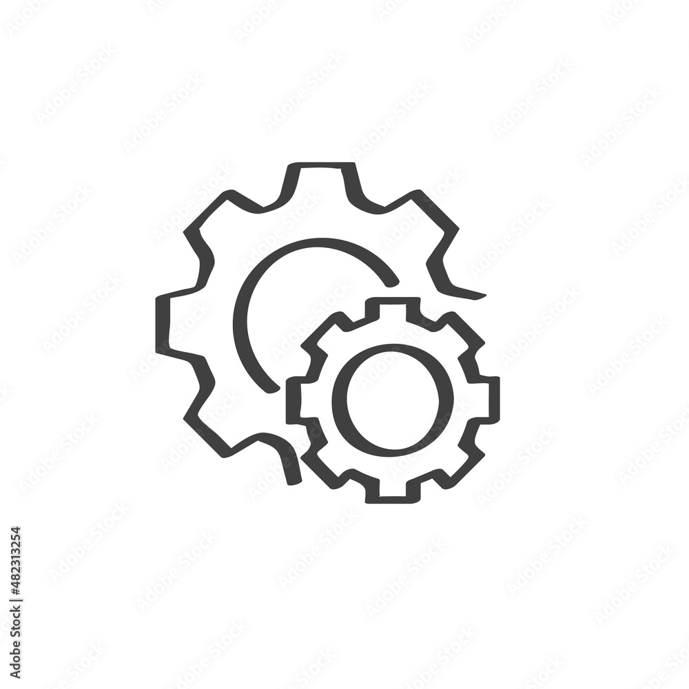 Cogwheel gear line icon Cogwheel gear line icon