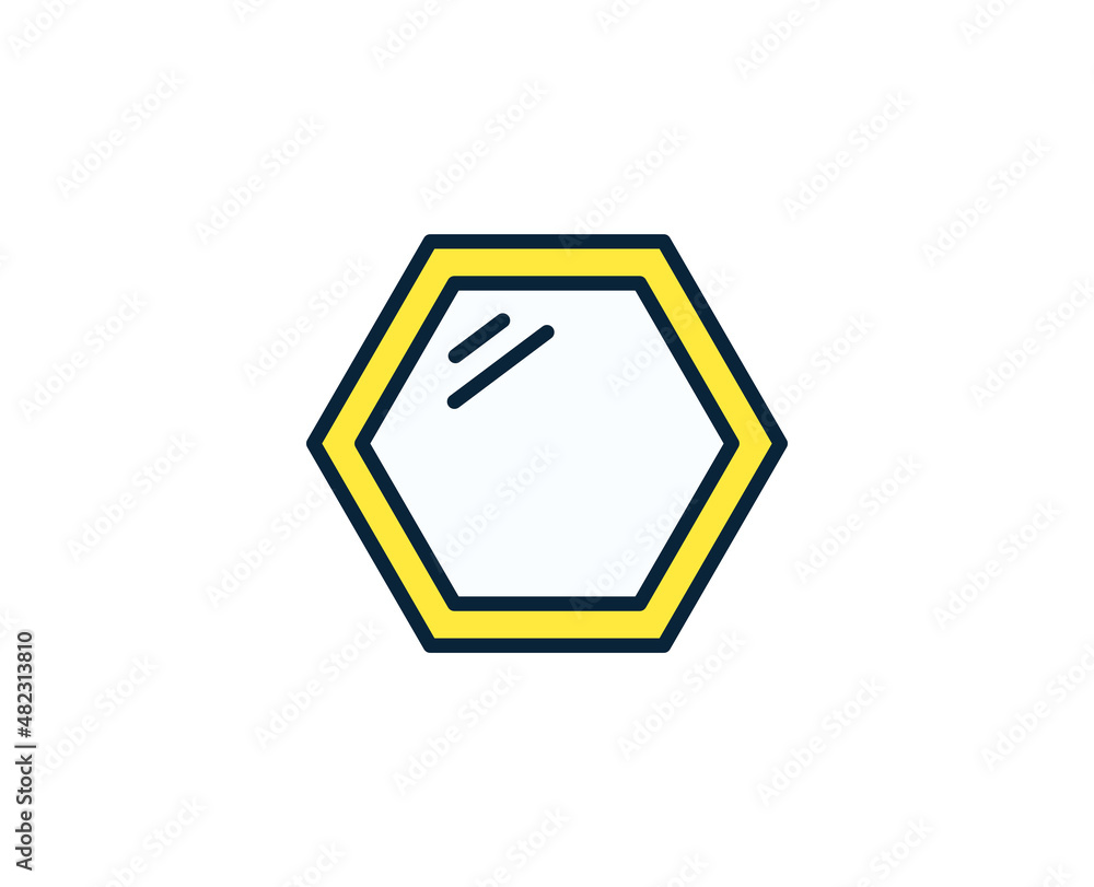 Mirror line icon. Vector symbol in trendy flat style on white background. Office sing for design.