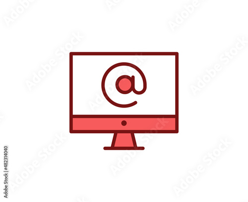 E-mail premium line icon. Simple high quality pictogram. Modern outline style icons. Stroke vector illustration on a white background. 